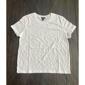 NEW Rue21 Juniors White Rolled Sleeve Basic T Shirt